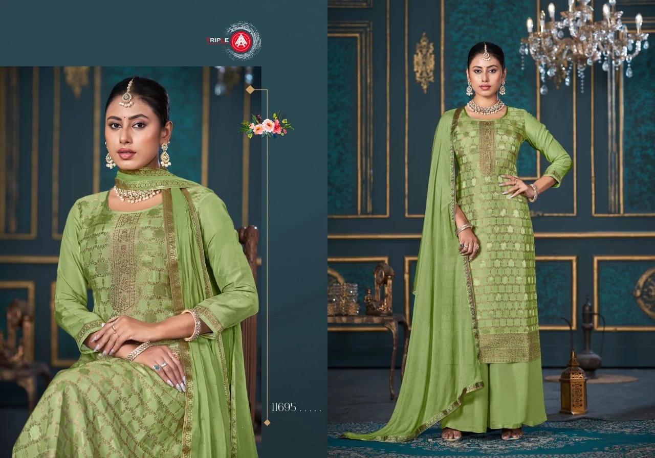 Triple Payal Edition 4 Pure Muslin Wholesale Fancy Salwar Suit Catalog — Wholesale Salwar Suits, MPA wholesale from Surat - Gallery Image 6